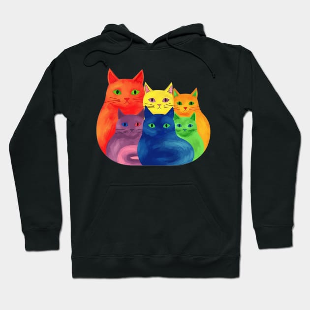 Rainbow Cats Hoodie by KOTYA